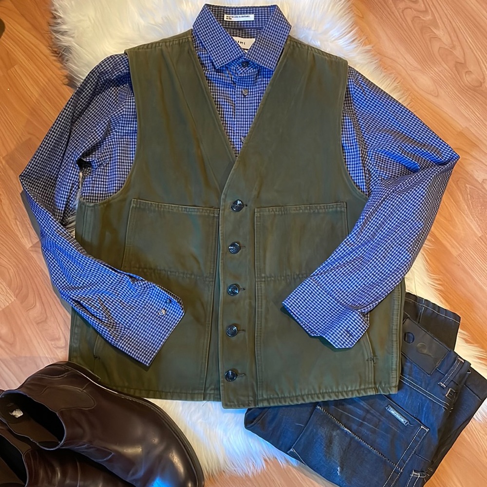 Filson Moleskin vest olive green sz44